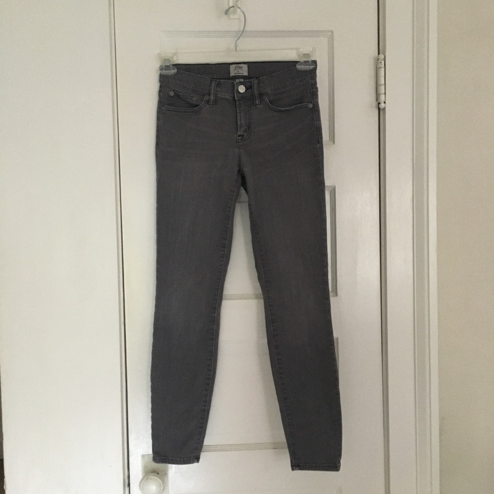 JCrew Gray 8” Toothpick Jeans
